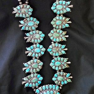 Antique Navajo/Zuni Squash Blossom necklace.